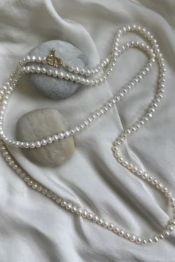 Mellow Moon Mmlong Pearl Necklace Hoop | Halsband