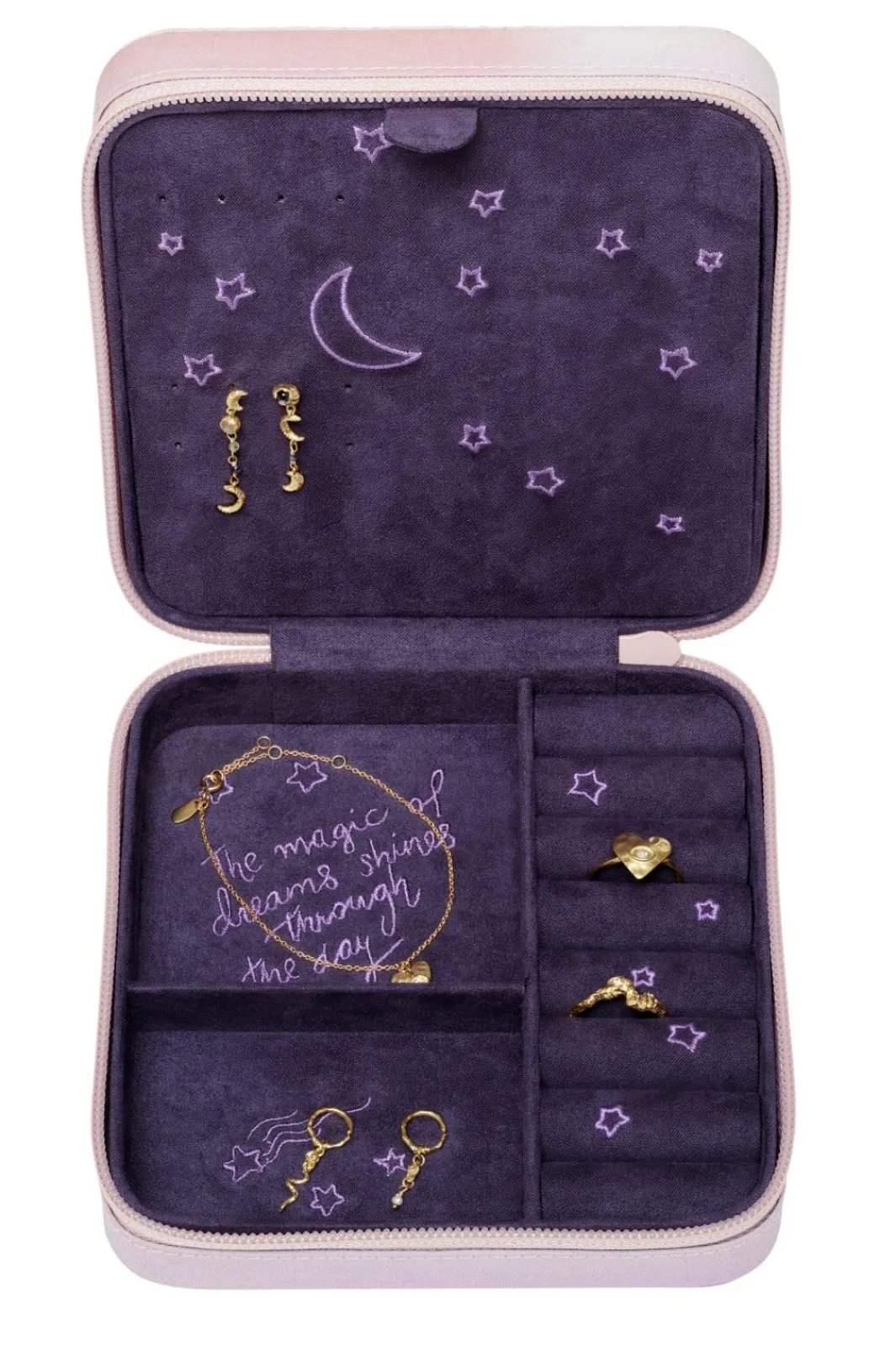 Maanesten Msjewelry Box Moon And Stars Rose 3919 | Smyckeskrin