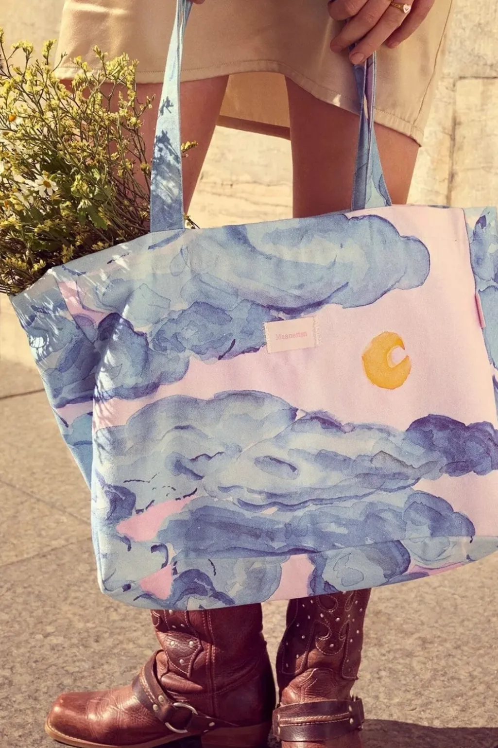 Msmoonshine Rose Big Canvas Totebag