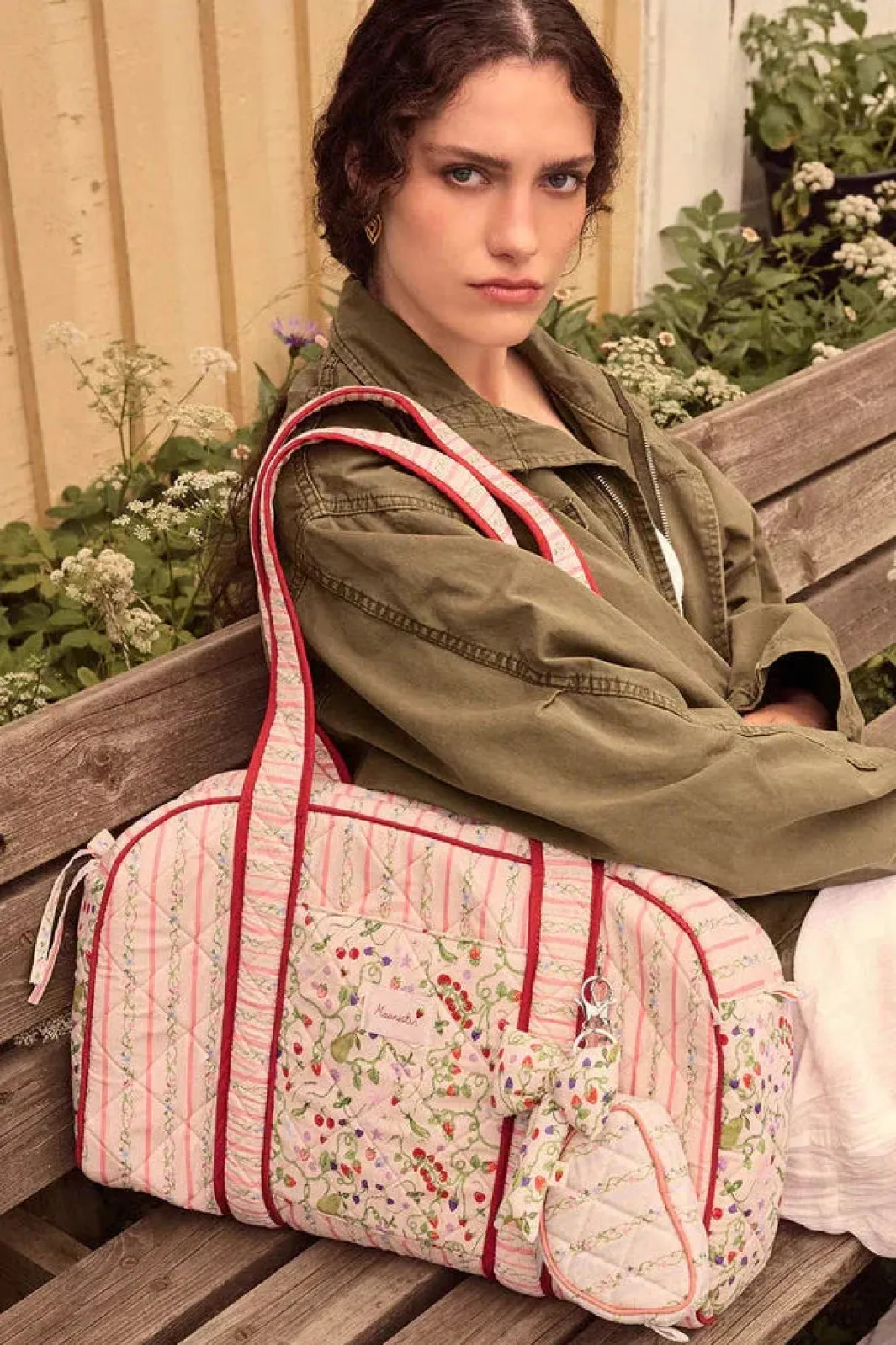 Maanesten Mssuvi Quilted Bag Summer Stripes Peach | Väskor & Plånböcker