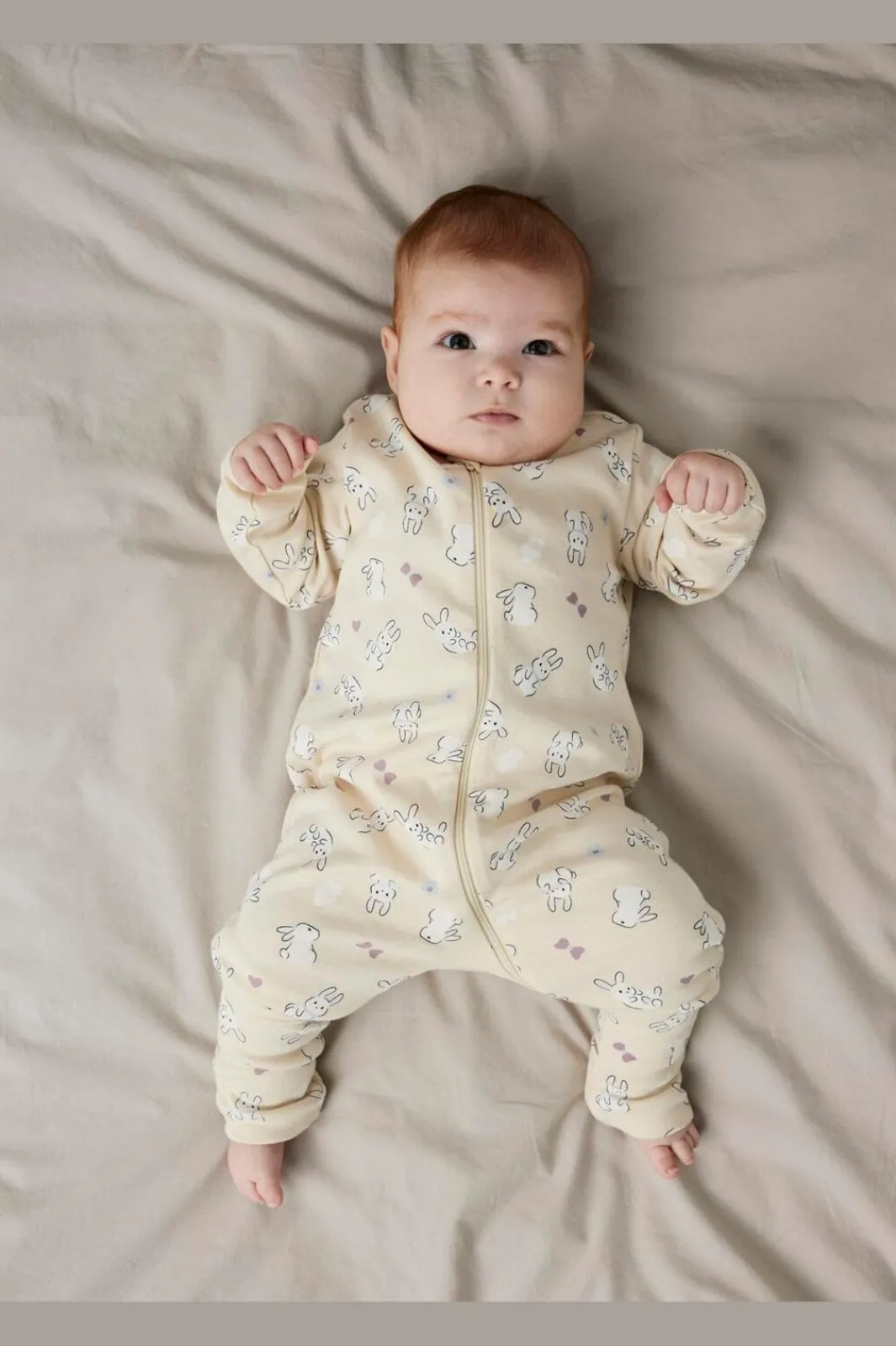 Name It Nbfnightsuit Zip Ff Sand Rabbit | Barn Nattkläder & Underkläder