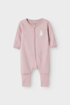 Name It Nbfnightsuit Zip Ff Sand Rabbit | Barn Nattkläder & Underkläder