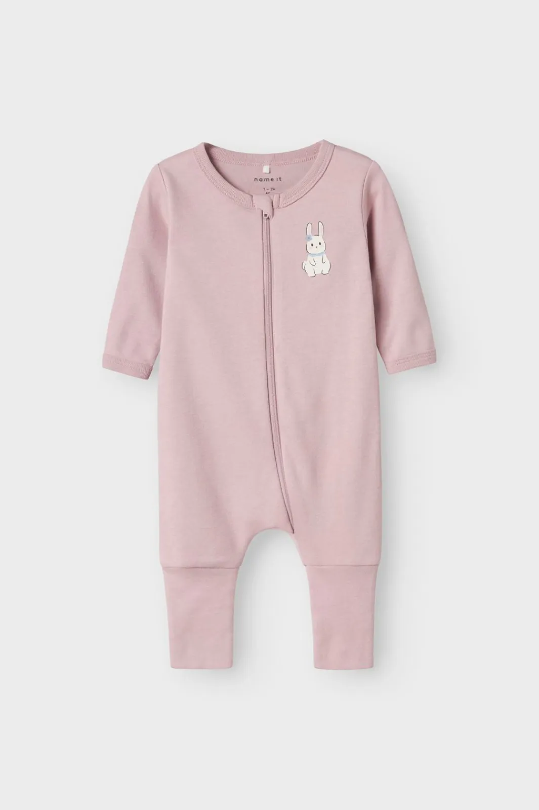 Name It Nbfnightsuit Zip Ff Sand Rabbit | Barn Nattkläder & Underkläder