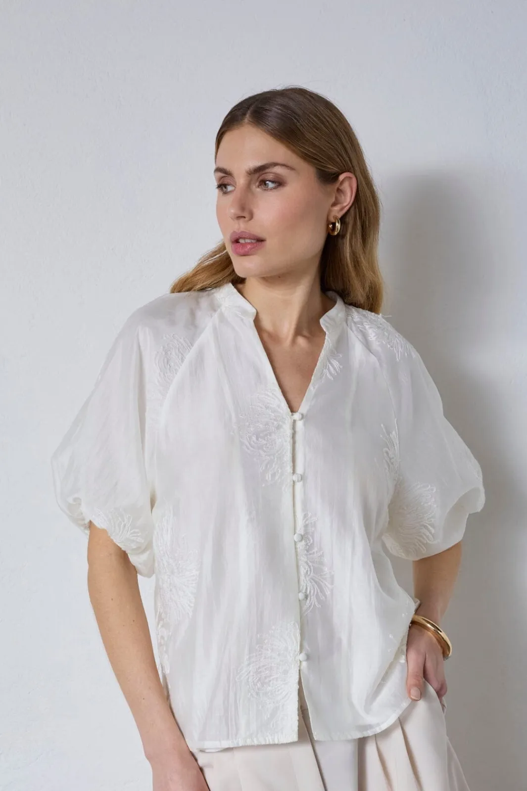 Co´Couture Neacc V-hirt 45123 | Blusar & Skjortor