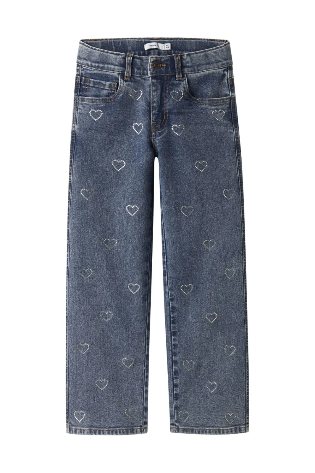 Name It Nkfrose Wide Rhinestone Jeans 4417-Im T | Barn Byxor & Leggings