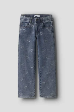 Name It Nkfrose Wide Rhinestone Jeans 4417-Im T | Barn Byxor & Leggings