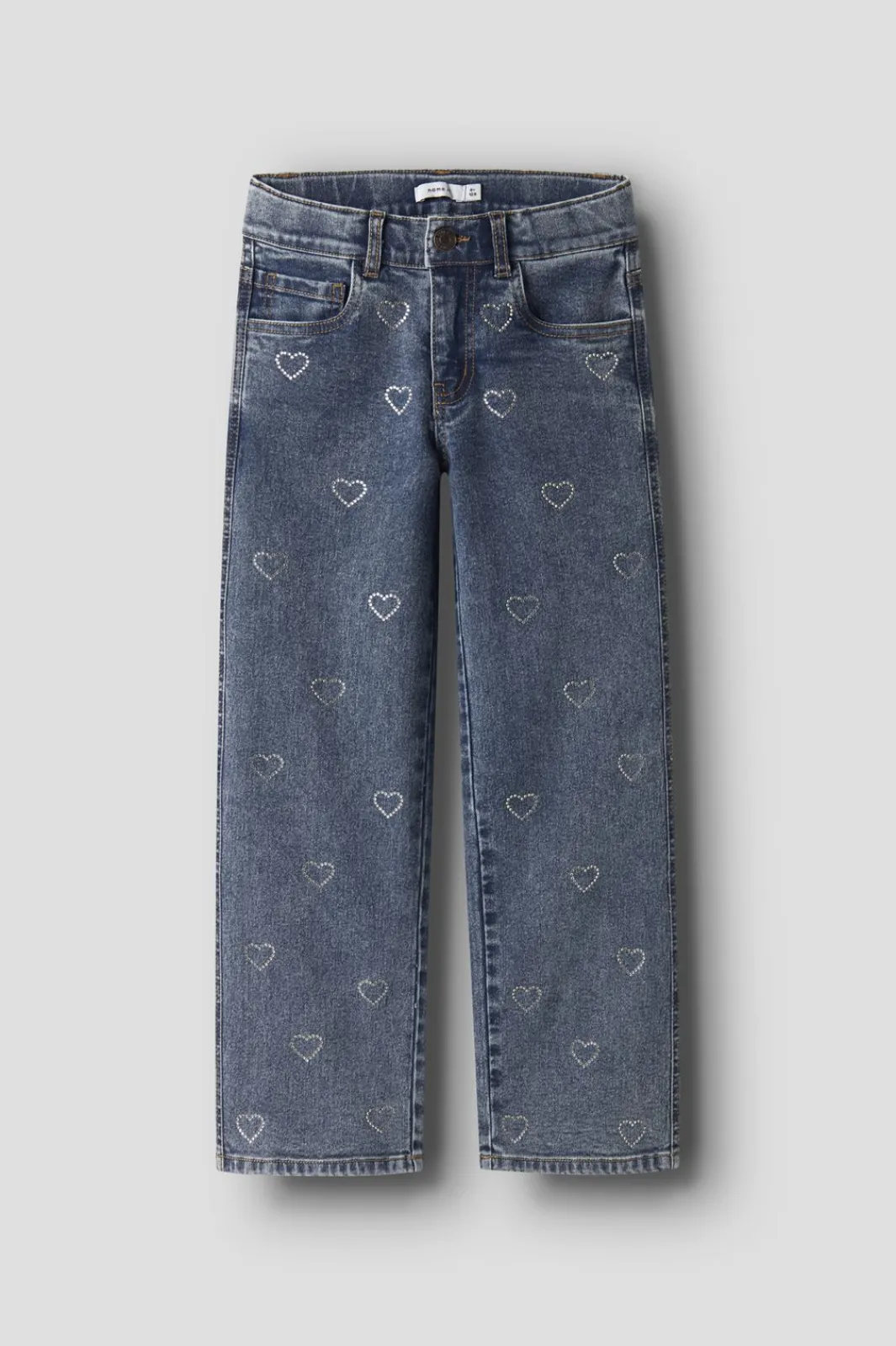 Name It Nkfrose Wide Rhinestone Jeans 4417-Im T | Barn Byxor & Leggings