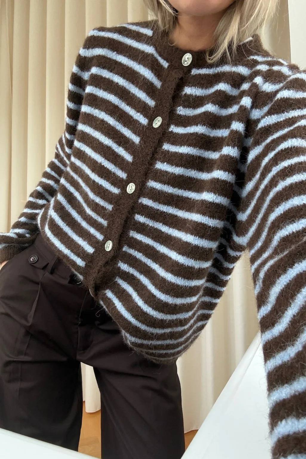 Nln-Mertice Knit Cardigan 16570002