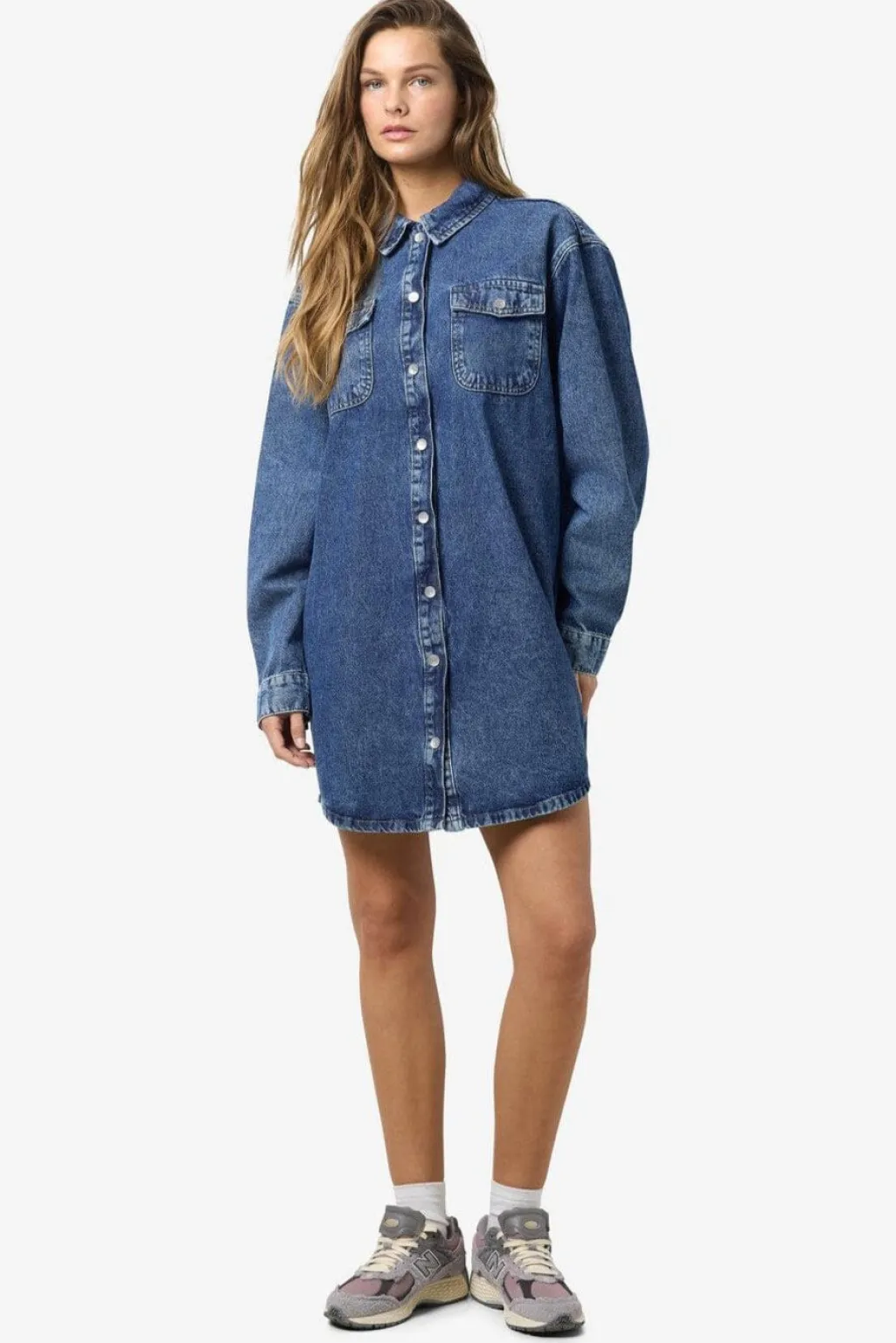 Nmalva L/S Denim Dress Az351Mb Fwd