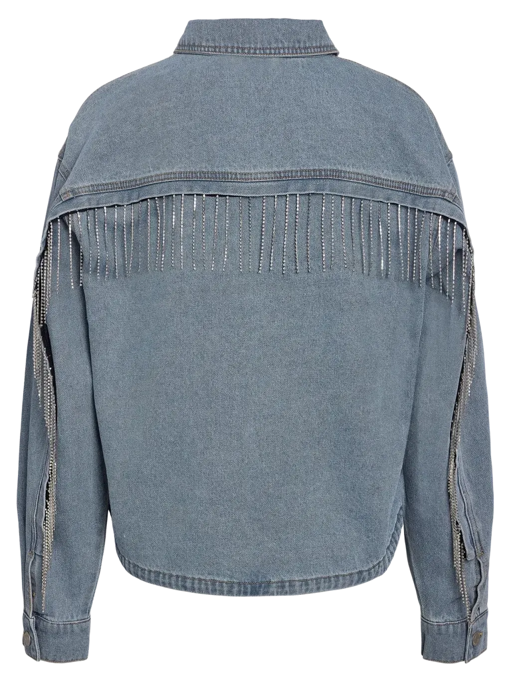Nmalva L/S Shacket W Fringe Bs039Lb