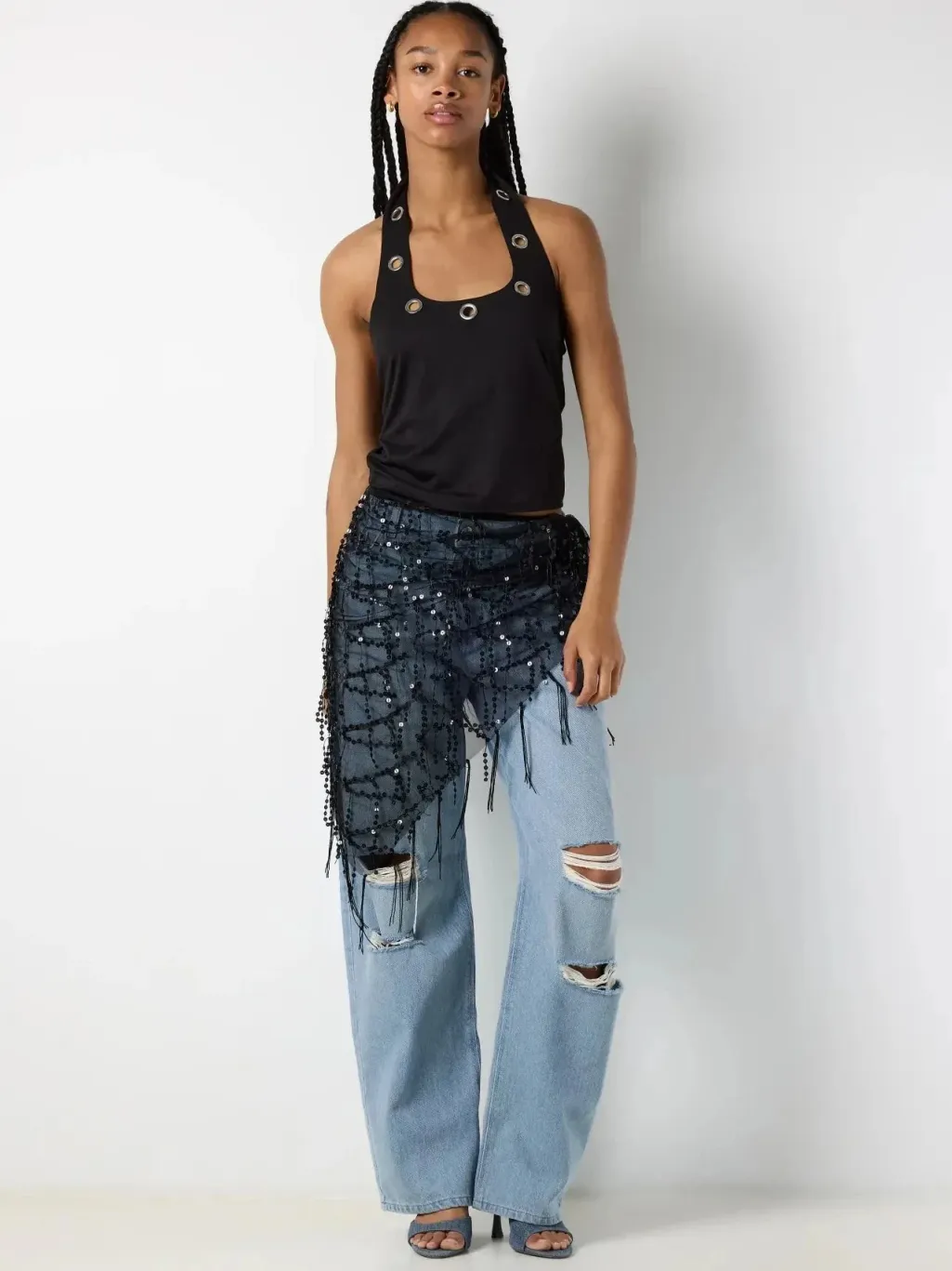 Nmdazzle Sequin Wrap Skirt
