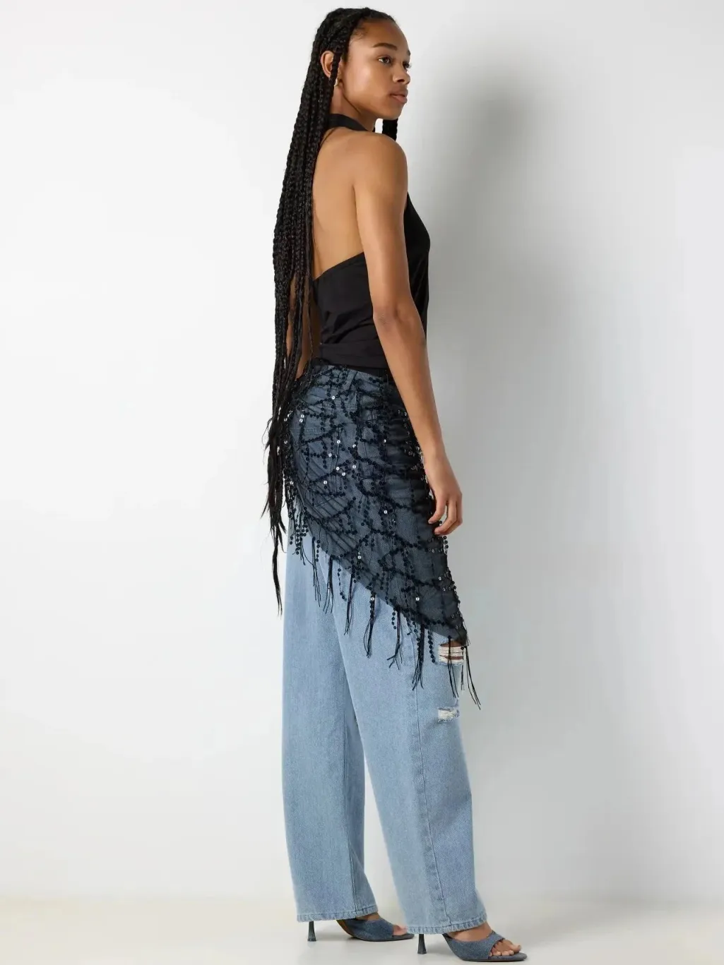 Nmdazzle Sequin Wrap Skirt