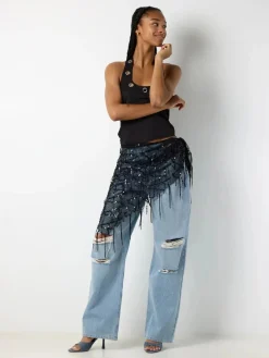 Nmdazzle Sequin Wrap Skirt