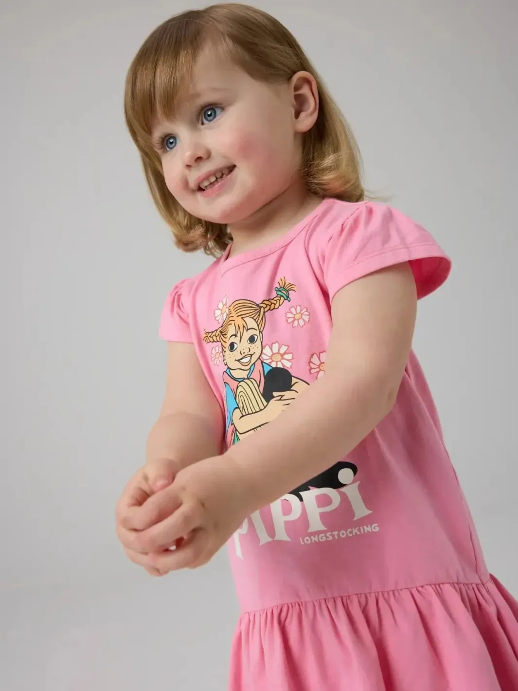 Name It Nmfamea Pippi Ss Dress Sky | Barn Klänningar