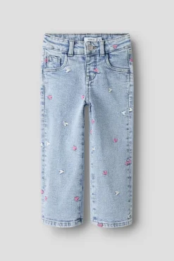 Name It Nmfrose Wide Emb Jeans 2633-Fr | Barn Byxor & Leggings