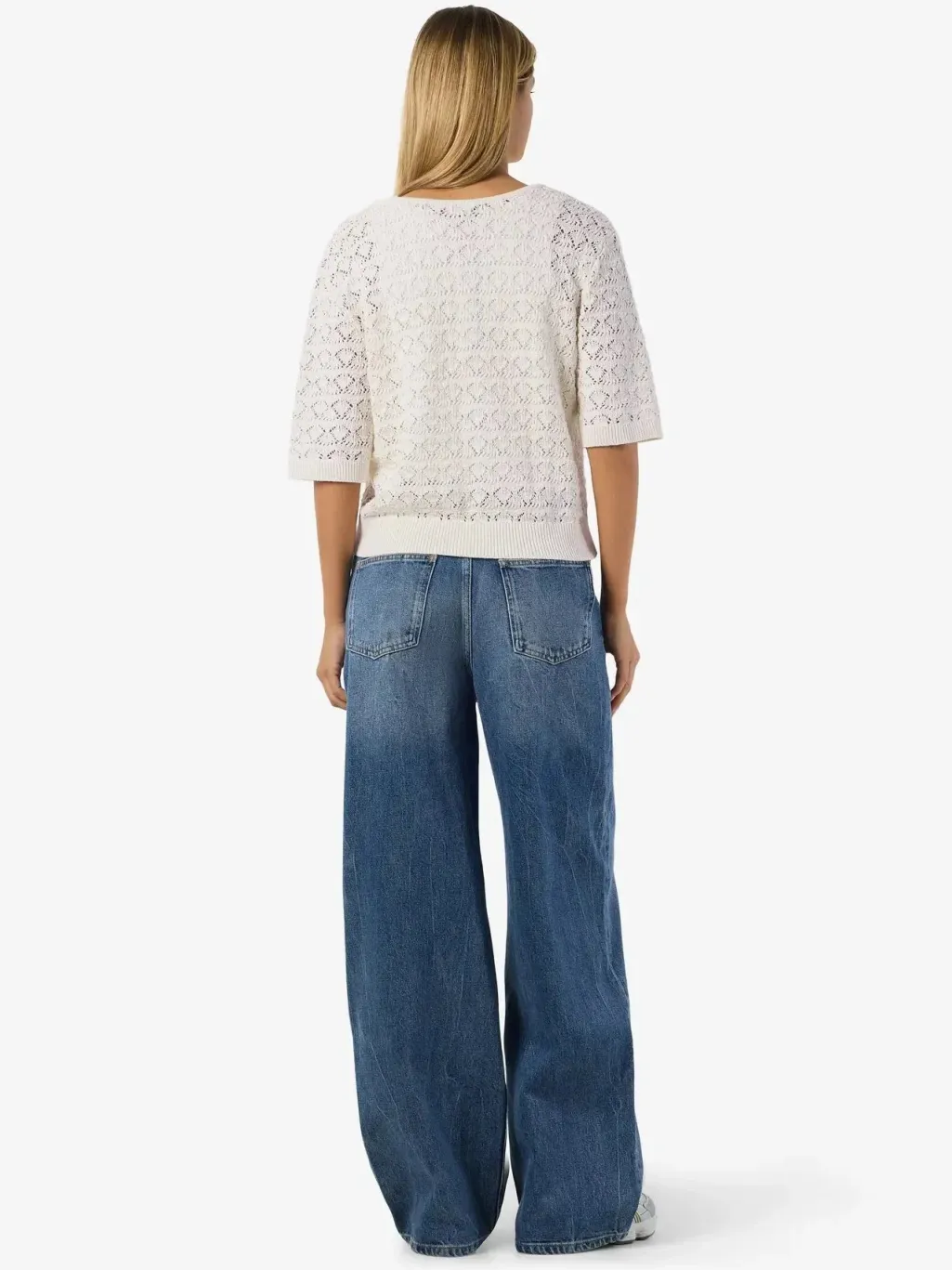 Nmlaika S/S Tie Knit Top Fwd