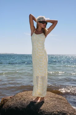Nmlouise Mesh Flock Long Dress Fwd