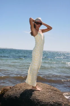 Nmlouise Mesh Flock Long Dress Fwd
