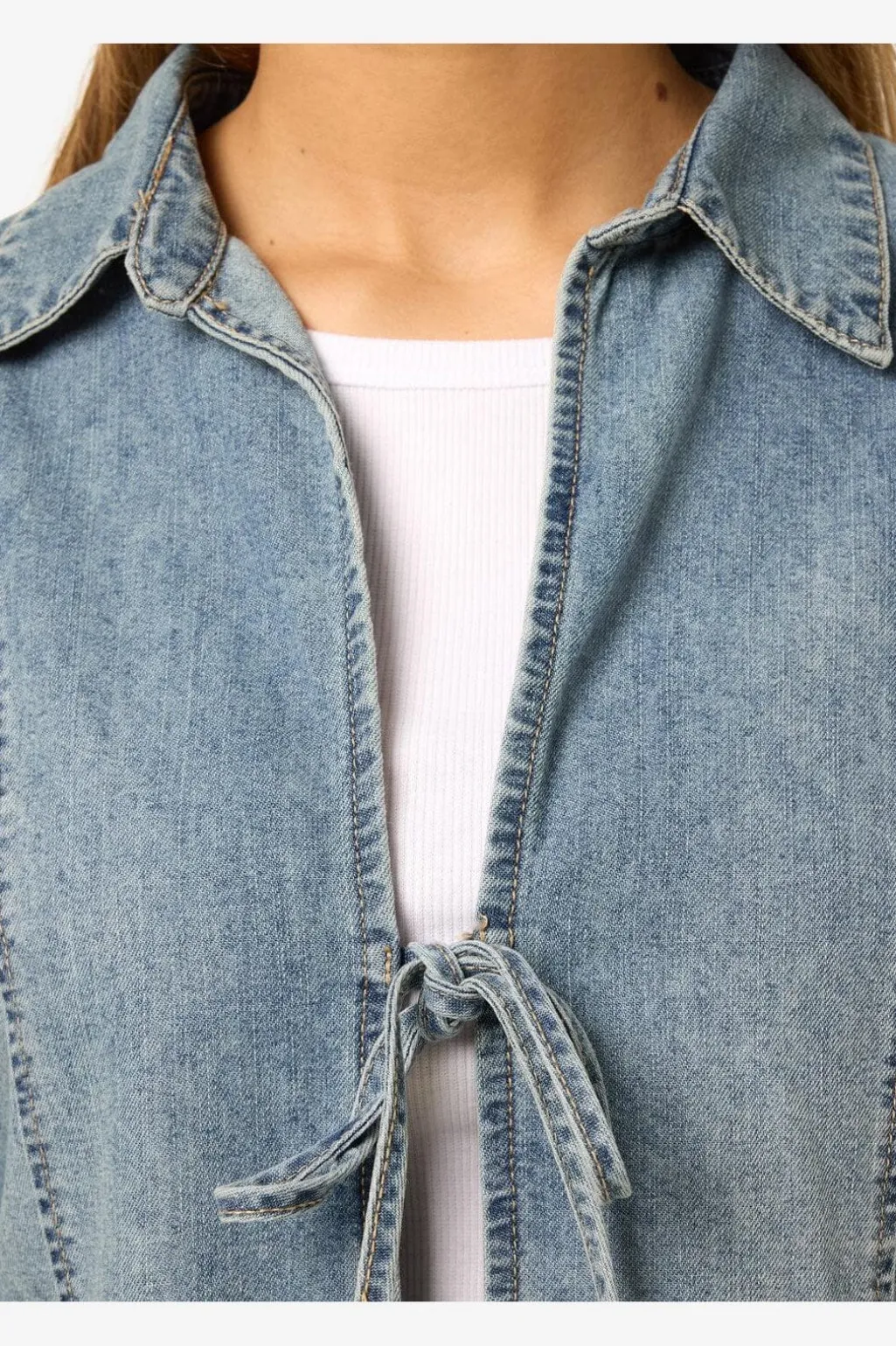 Nmmaisy L/S String Denim Shirt Bs031Lb