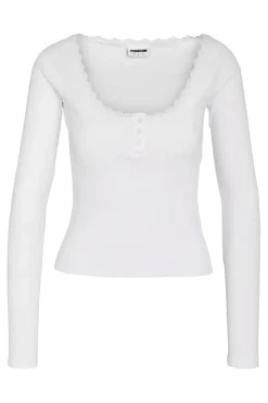 Nmmaya L/S Lace Henley Top