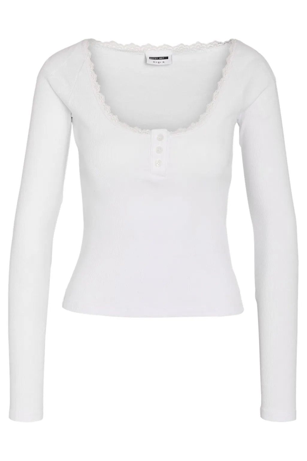 Nmmaya L/S Lace Henley Top