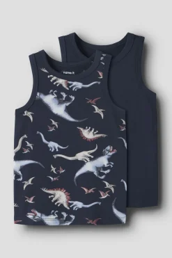 Nmmtank Top Navy Dino