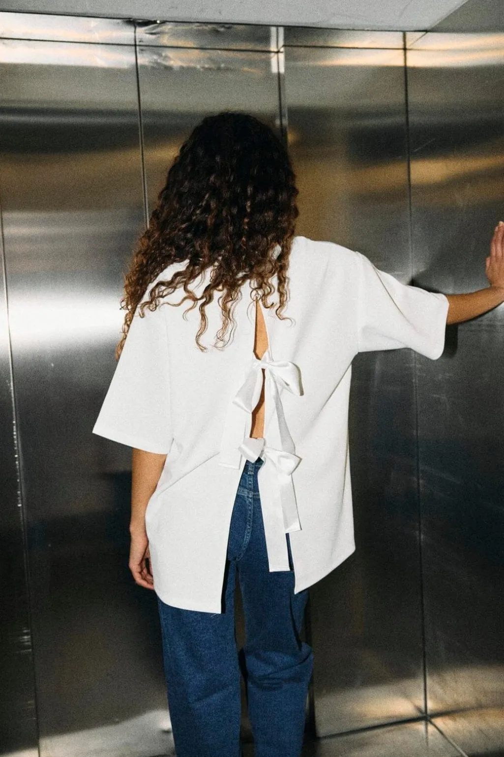 Nmtara S/S Oversize Bow T-Shirt