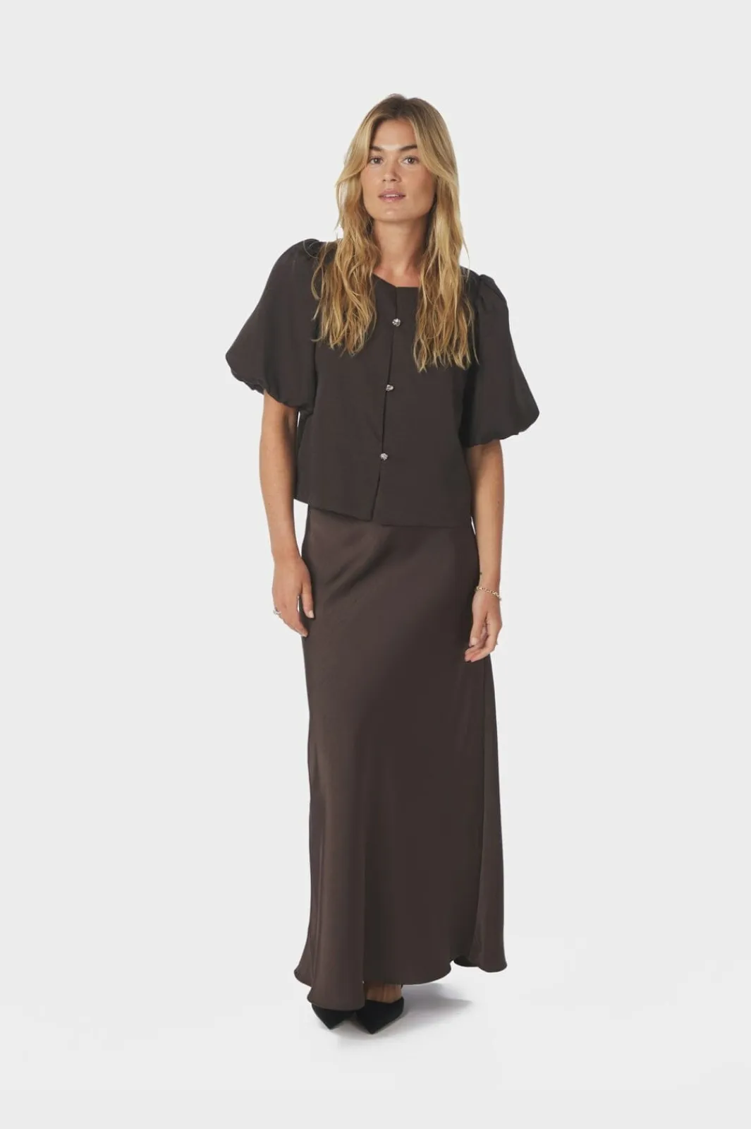 Neo Noir Nnaisa Dull Satin Blouse 164658 | Blusar & Skjortor