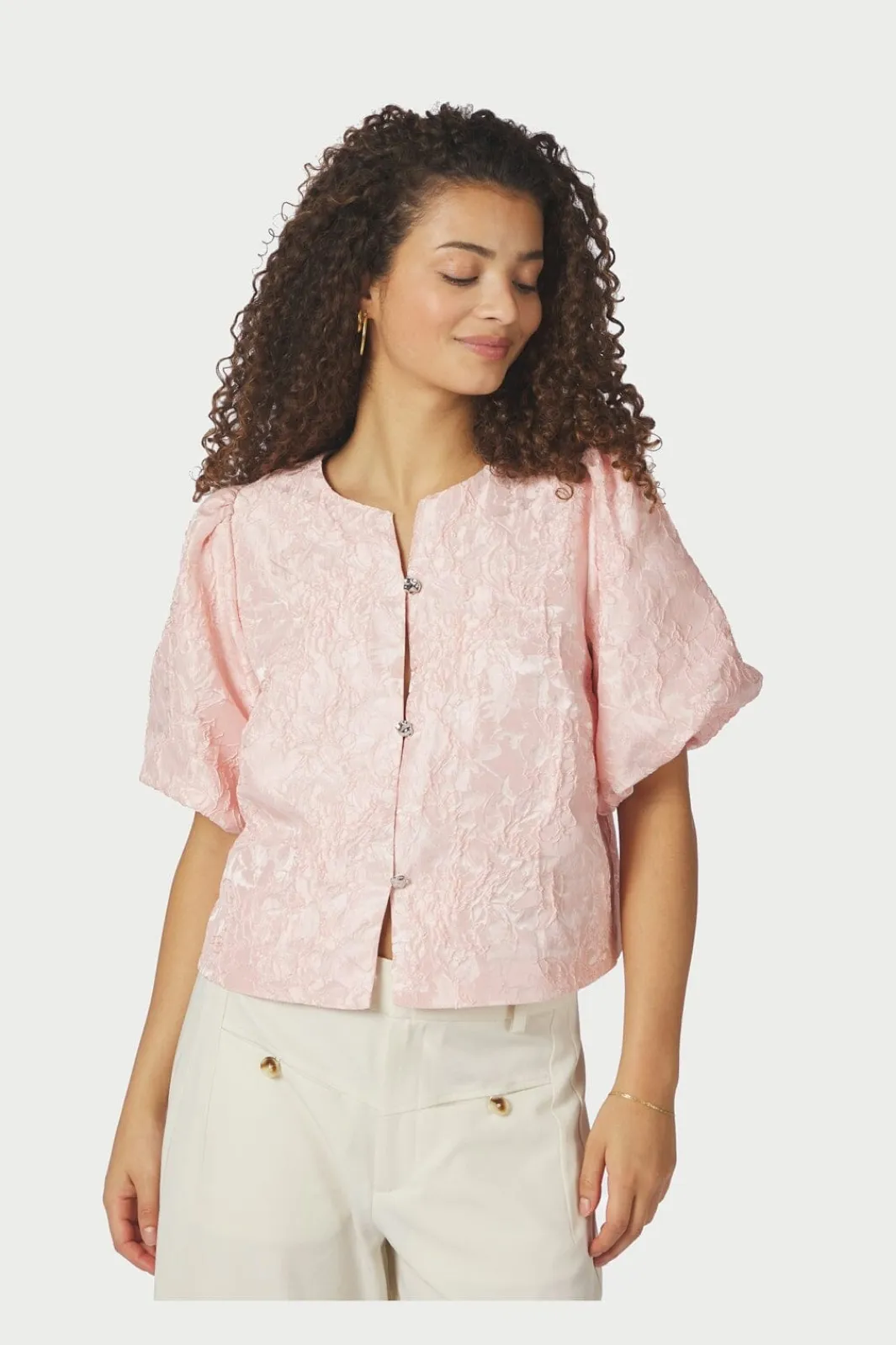 Neo Noir Nnaisa Soft Brocade Blouse 168844 | Cardigans