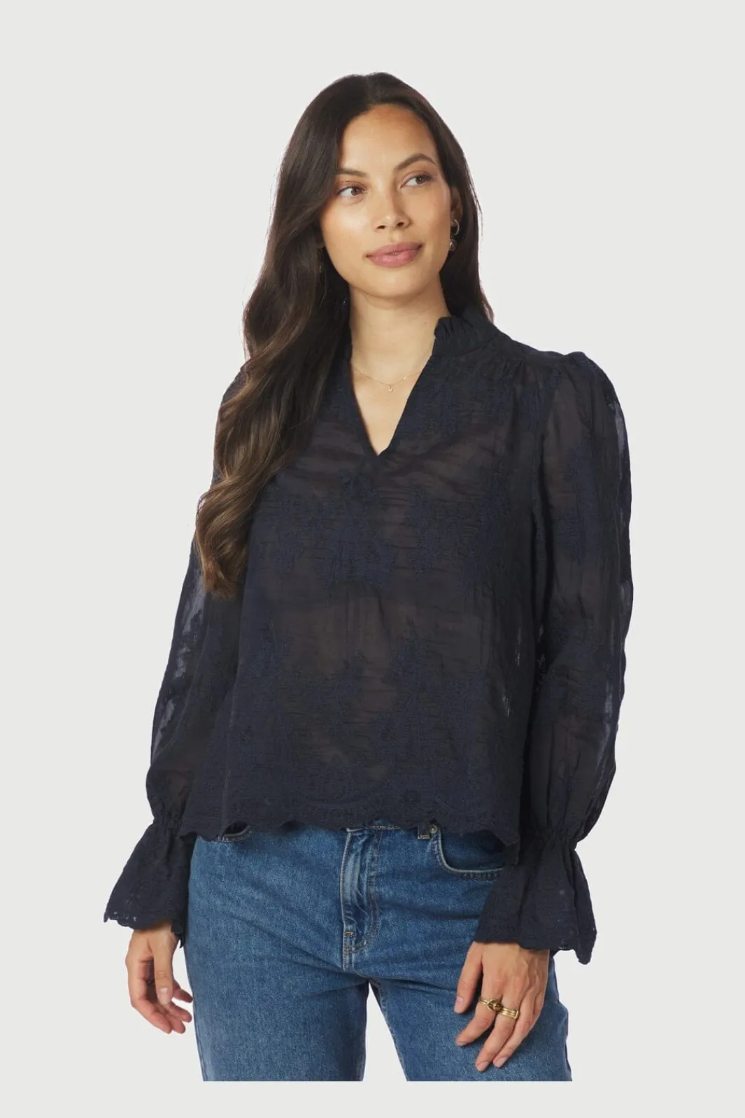 Neo Noir Nnamara Big Embroidery Blouse 163032 | Blusar & Skjortor
