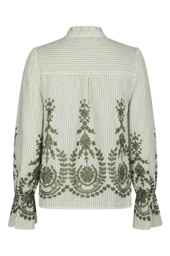 Neo Noir Nnamara Stripe Emb Blouse 163363 | Blusar & Skjortor