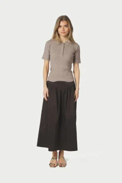 Neo Noir Nnanais Poplin Skirt 168516 | Kjolar