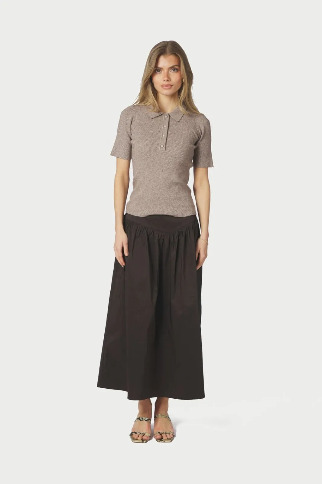 Neo Noir Nnanais Poplin Skirt 168516 | Kjolar