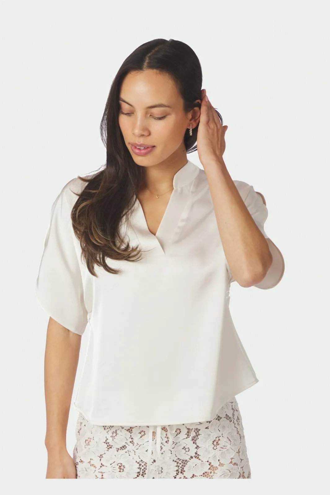 Neo Noir Nnanelle Heavy Sateen Blouse 168286 | T-Shirts & Toppar