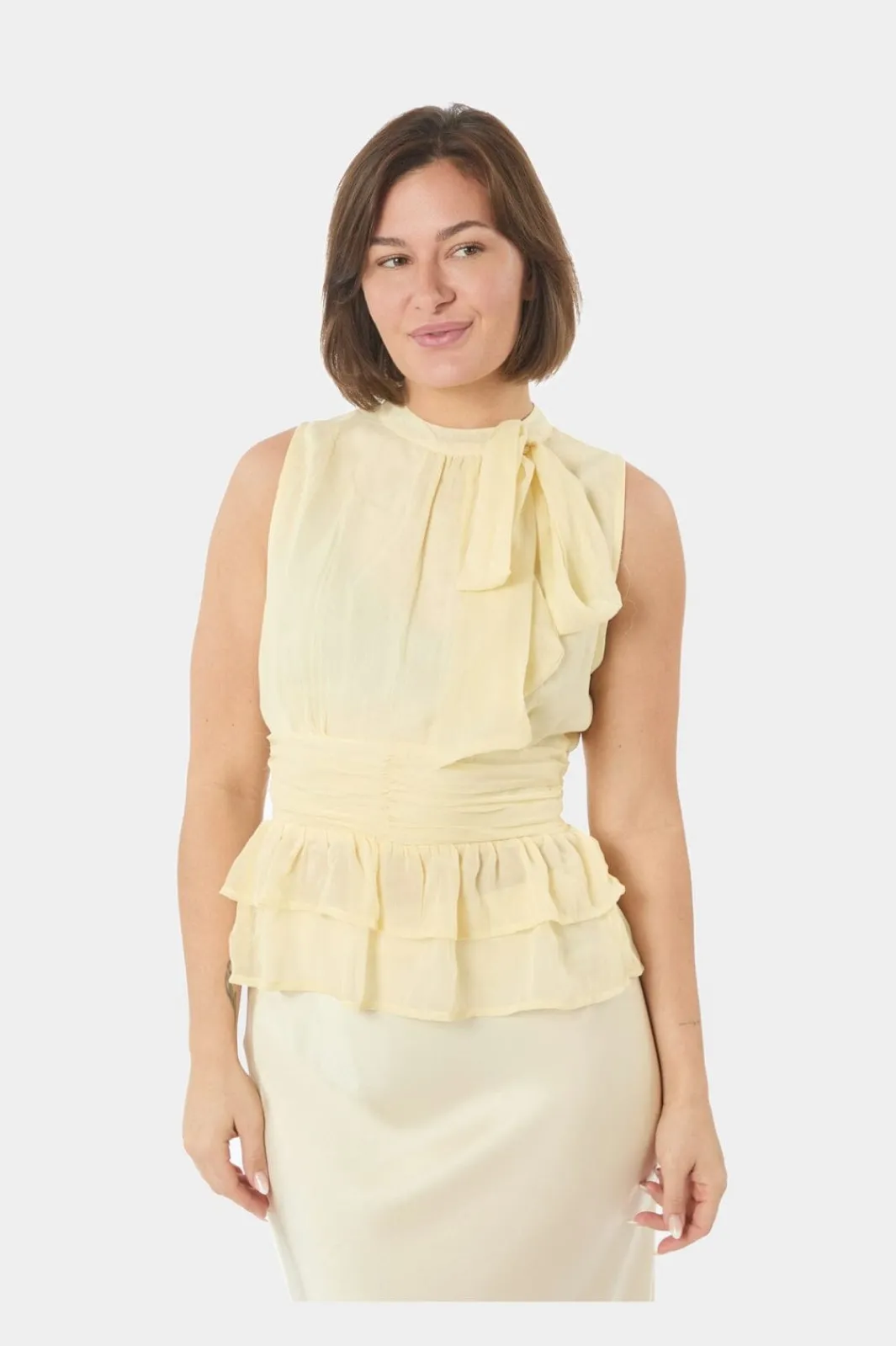 Neo Noir Nnansol Solid Chiffon Top 166671 | T-Shirts & Toppar