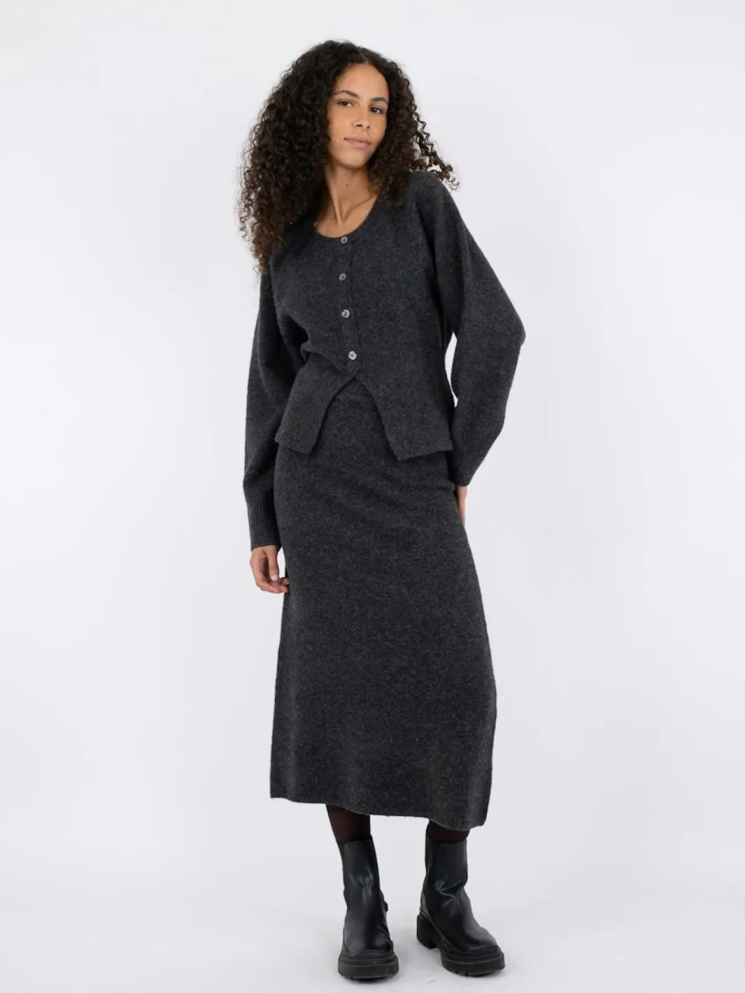 Neo Noir Nnashanti Knit Skirt 161724 | Kjolar