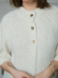 Neo Noir Nnbenuta Fluffy Knit Cardigan 165816 | Cardigans