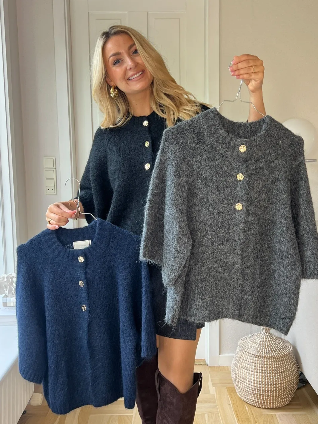 Neo Noir Nnbenuta Fluffy Knit Cardigan 165816 | Amningsvänliga Kläder|Cardigans