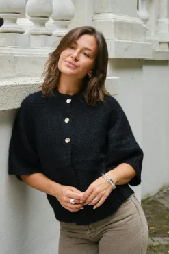Neo Noir Nnbenuta Fluffy Knit Cardigan 165816 | Cardigans