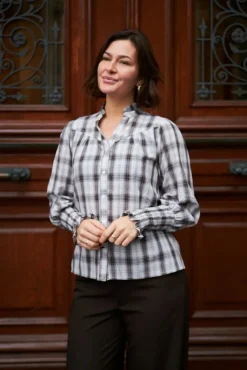 Nncamisa Big Check Blouse 166886