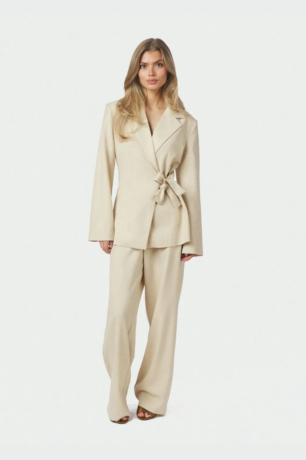 Neo Noir Nncarmia Melange Tie Blazer 168227 | Blazers