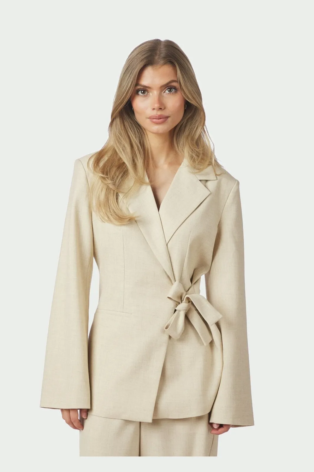 Neo Noir Nncarmia Melange Tie Blazer 168227 | Blazers
