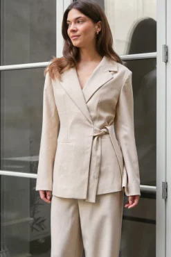 Neo Noir Nncarmia Melange Tie Blazer 168227 | Blazers
