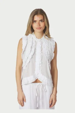 Neo Noir Nncelia Ruffle Top 168323 | T-Shirts & Toppar