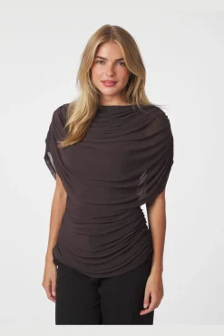 Nncottuna Drapy Mesh Top 167205