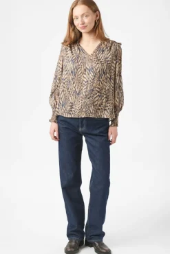 Neo Noir Nndavina Pattern Blouse 166259 | Blusar & Skjortor