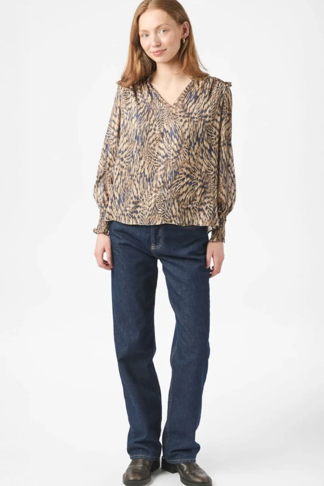Neo Noir Nndavina Pattern Blouse 166259 | Blusar & Skjortor