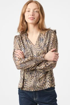 Neo Noir Nndavina Pattern Blouse 166259 | Blusar & Skjortor