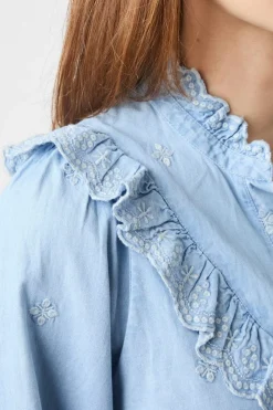Neo Noir Nndegas Denim Blouse 166229 | Blusar & Skjortor