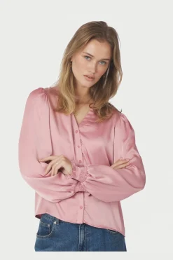 Neo Noir Nndelsie Drapy Sateen Blouse 167479 | Blusar & Skjortor